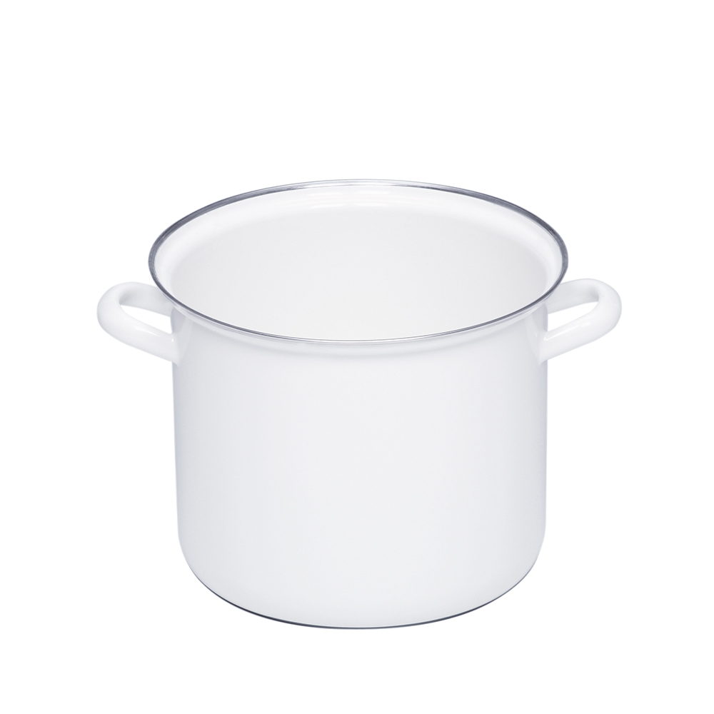 Riess CLASSIC - White - High pot without lid with two handles