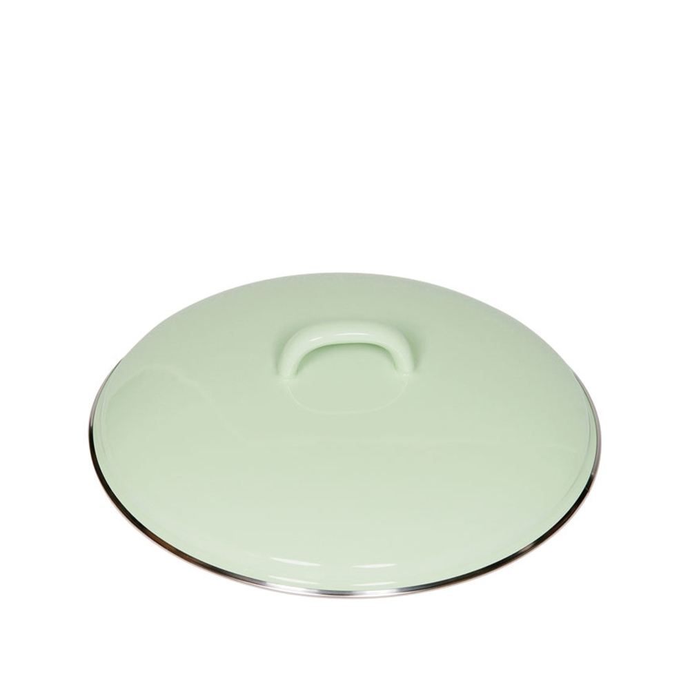 Riess CLASSIC - Bunt/Pastell - Deckel mit Chromrand 22 cm Nilgrün Riess CLASSIC - Bunt/Pastell - Deckel mit Chromrand 22 cm Nilgrün