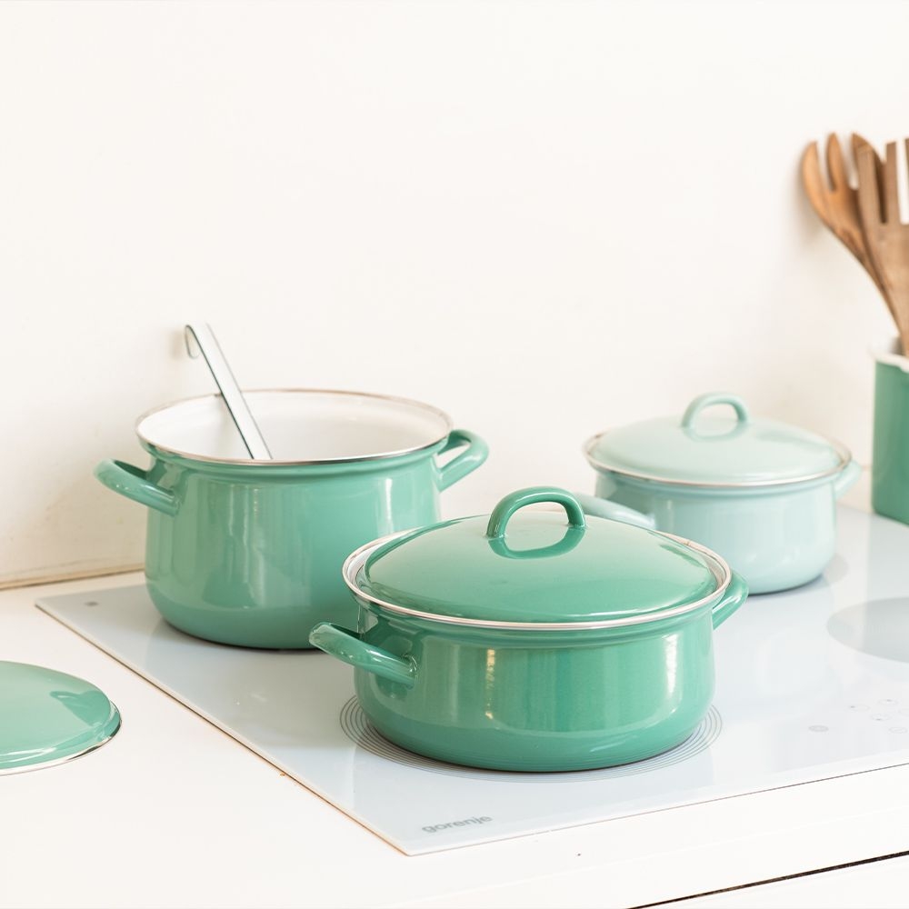 Riess CLASSIC - Nature Green - Kasserolle mit Deckel Riess CLASSIC - Nature Green - Kasserolle mit Deckel