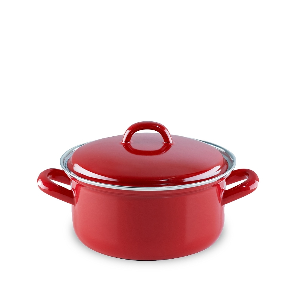 Riess Sonderdekor -Sonderedition Ceramic Glas Red - Kasserolle mit Deckel