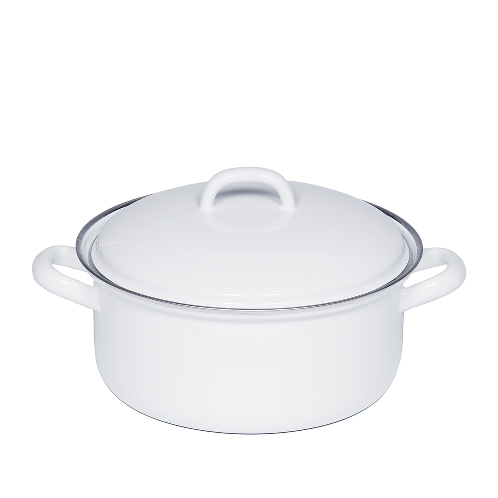 Riess CLASSIC - Weiss - Kasserolle mit Deckel