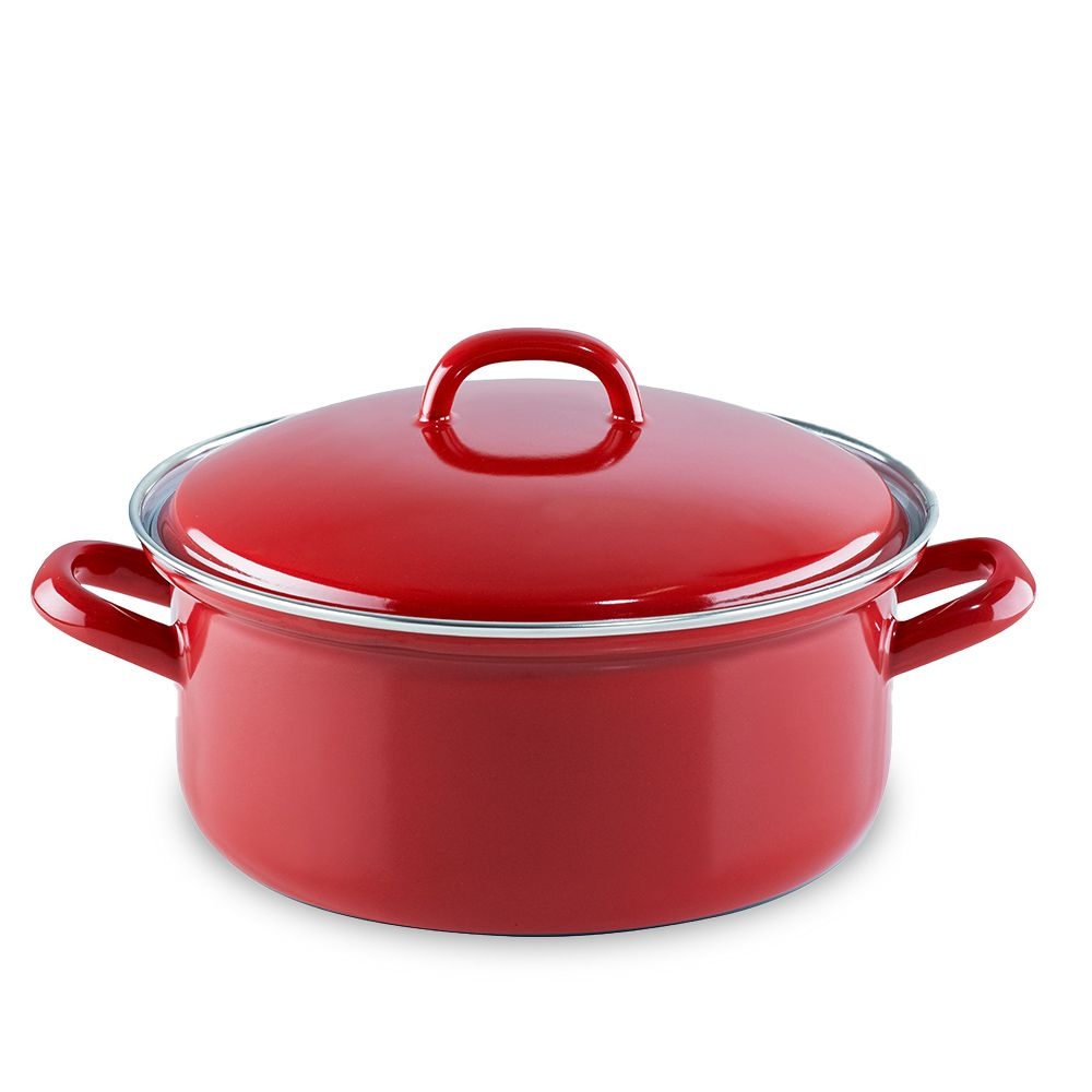 Riess Sonderdekor -Sonderedition Ceramic Glas Red - Kasserolle mit Deckel