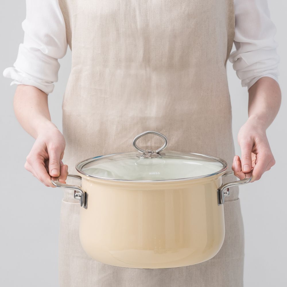 Riess NOUVELLE - Avorio EXTRASTARK - Kasserolle mit Glasdeckel Riess NOUVELLE - Avorio EXTRASTARK - Kasserolle mit Glasdeckel