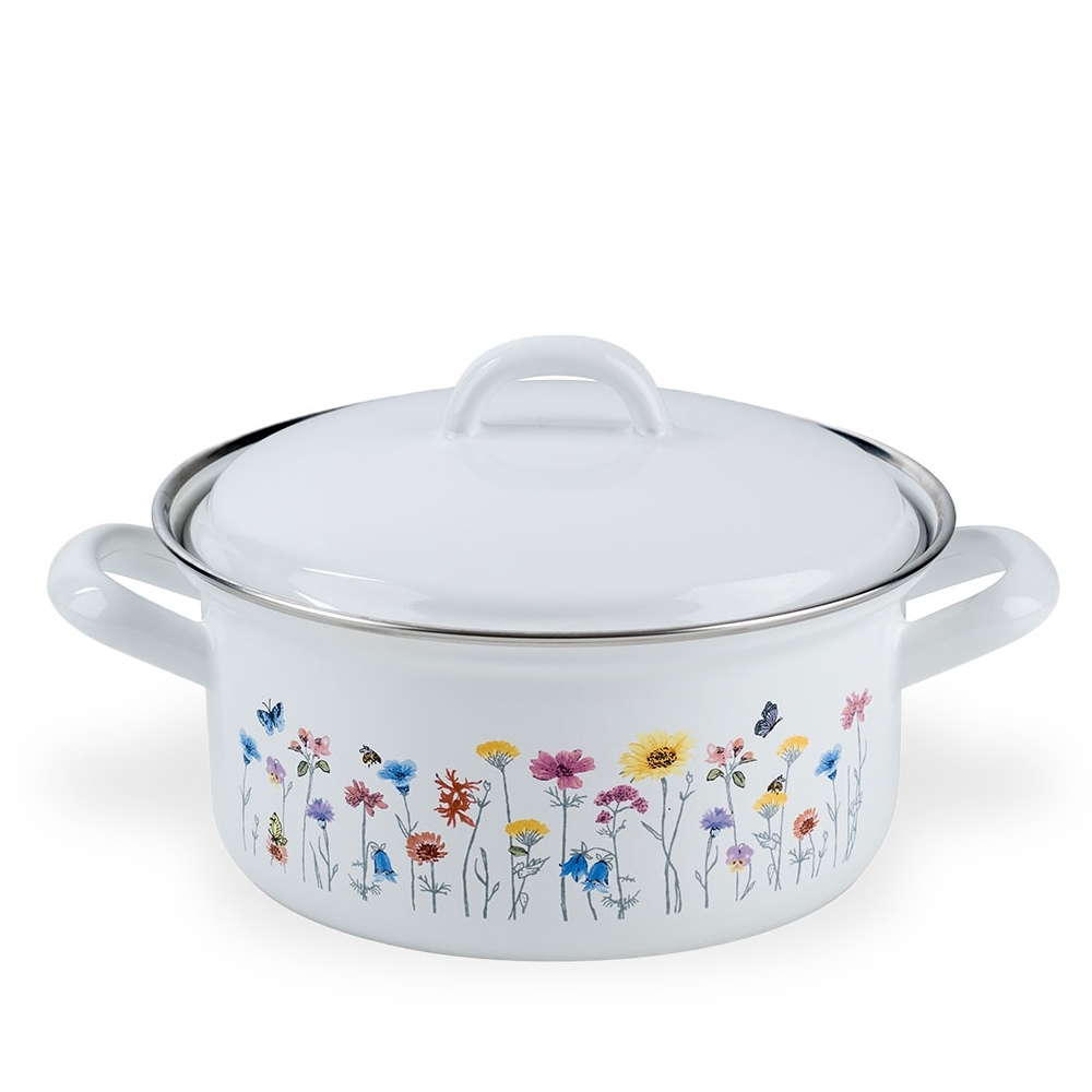 Riess Sonderdekor - FLORA - Kasserolle mit Deckel Riess Sonderdekor - FLORA - Kasserolle mit Deckel
