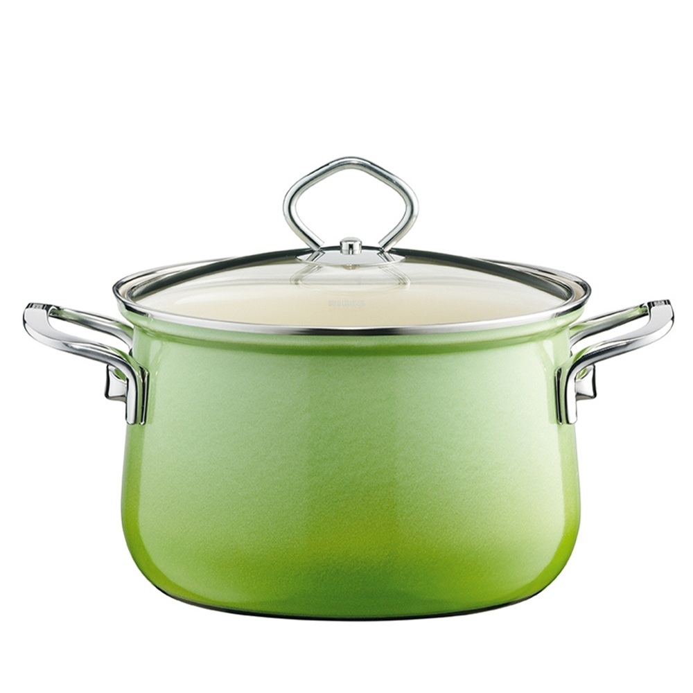 Riess NOUVELLE - Smaragd - Casserole with glass lid