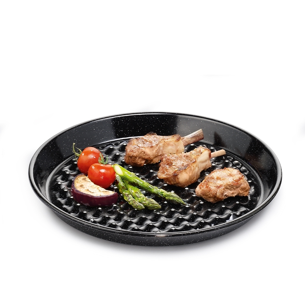 Riess CLASSIC - Spezialartikel - Grillplatte rund, Boden gelocht
