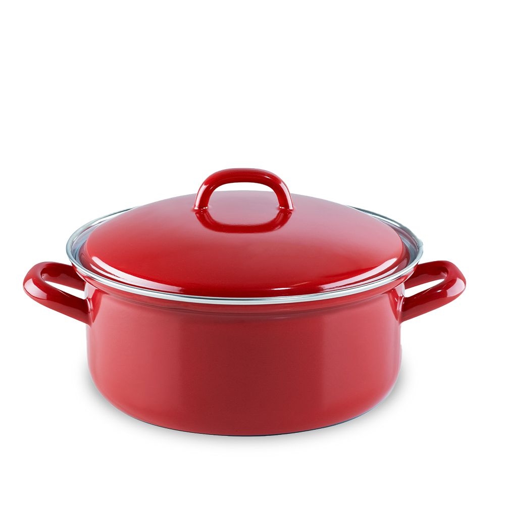 Riess Sonderdekor -Sonderedition Ceramic Glas Red - Kasserolle mit Deckel