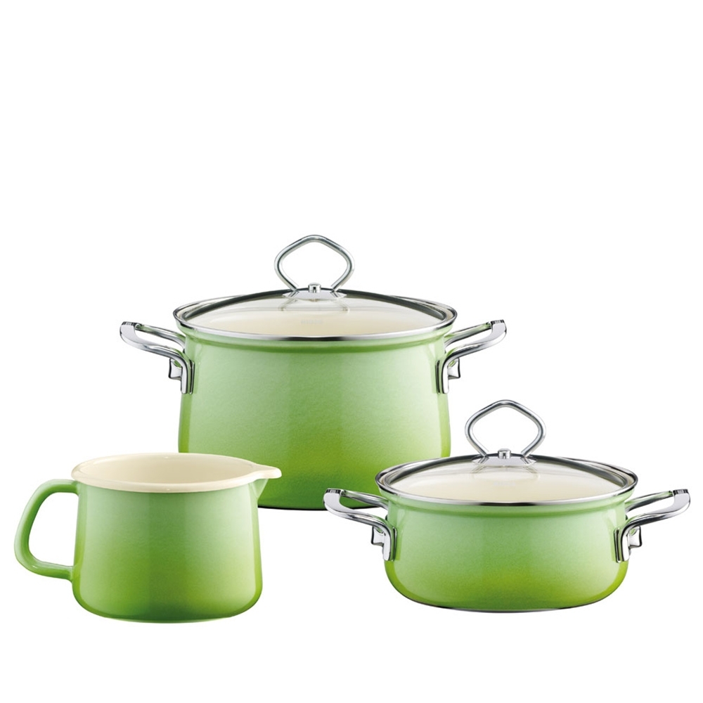 Riess NOUVELLE - Smaragd - Geschirr-Set 3-tlg.