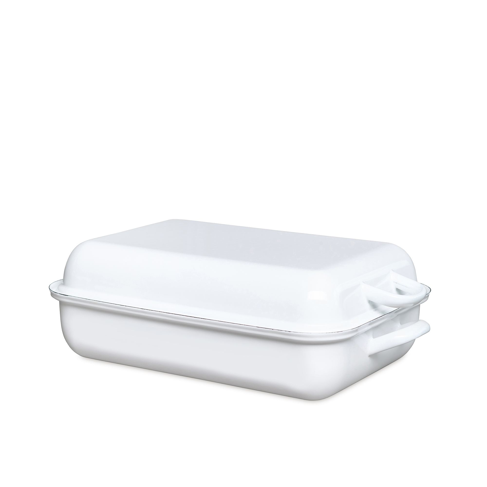 Riess CLASSIC - White - Frying Pan with lid 37 x 26 cm