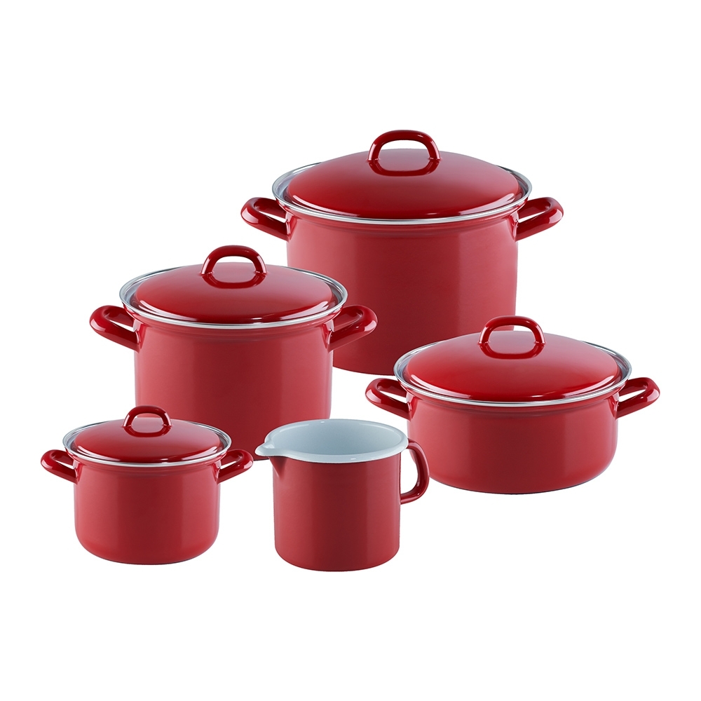 Riess Sonderdekor -Sonderedition Ceramic Glas Red - Kasserolle mit Deckel