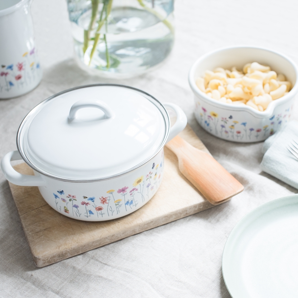 Riess Sonderdekor - FLORA - Kasserolle mit Deckel Riess Sonderdekor - FLORA - Kasserolle mit Deckel