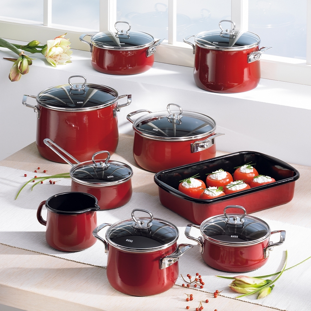 Riess NOUVELLE - Rosso EXTRASTARK - Emaille Pfanne Riess NOUVELLE - Rosso EXTRASTARK - Emaille Pfanne