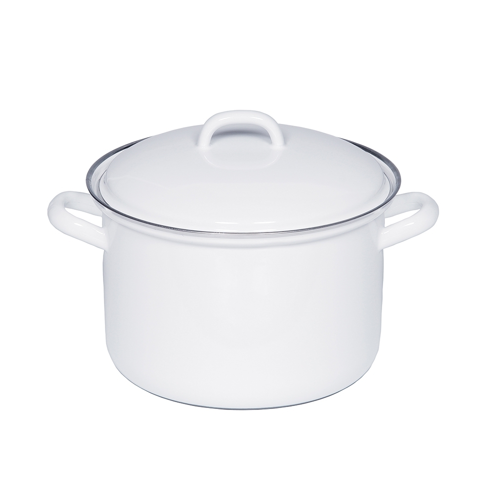 Riess  CLASSIC - Weiss - Fleischtopf mit Deckel 16 cm