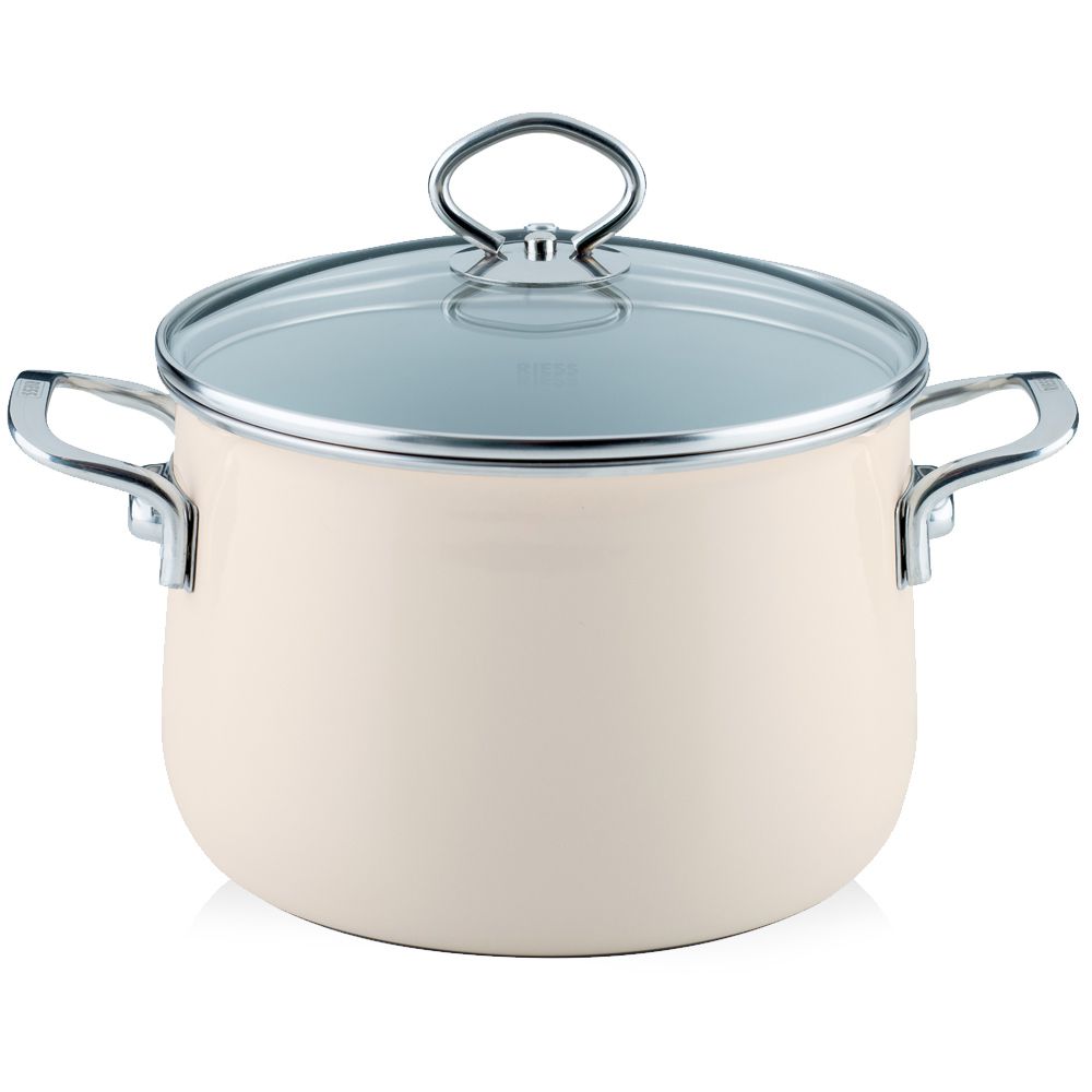 Riess NOUVELLE - Avorio EXTRA STRONG - High casserole with glass lid