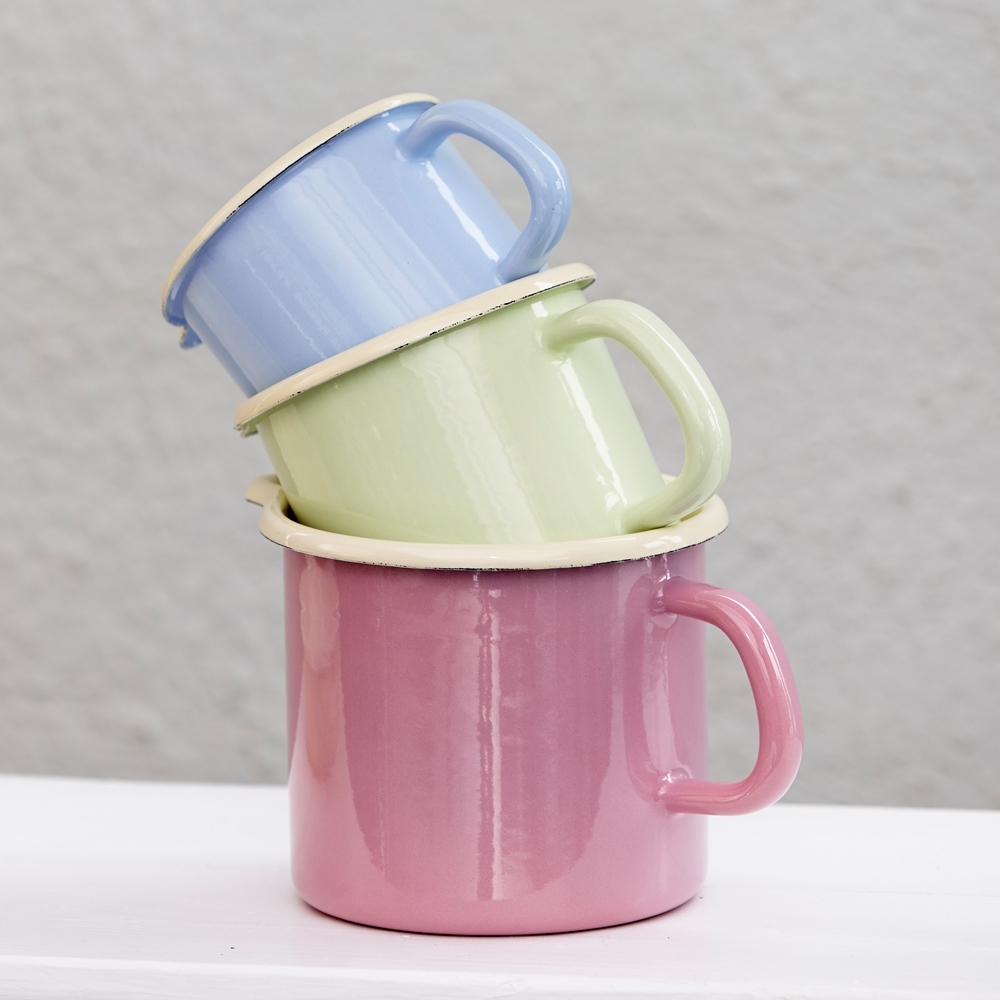 Riess Classic Melkkan Met Deksel 1 Liter - Roze Pastel Keukenpracht