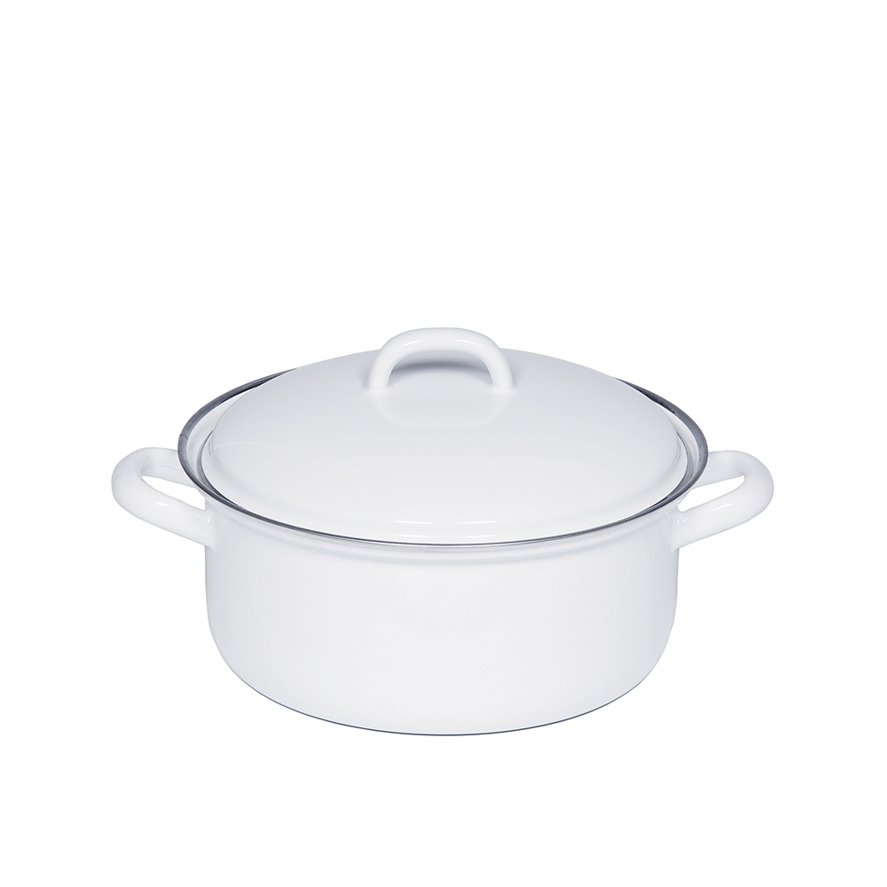 Riess CLASSIC - Weiss - Kasserolle mit Deckel