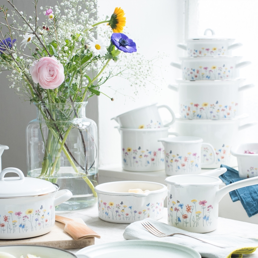 Riess Sonderdekor - FLORA - Kasserolle mit Deckel Riess Sonderdekor - FLORA - Kasserolle mit Deckel