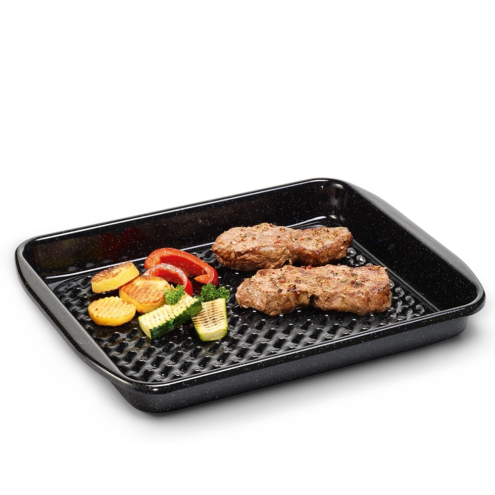 Riess CLASSIC - Spezialartikel - Grillplatte eckig, Boden gelocht