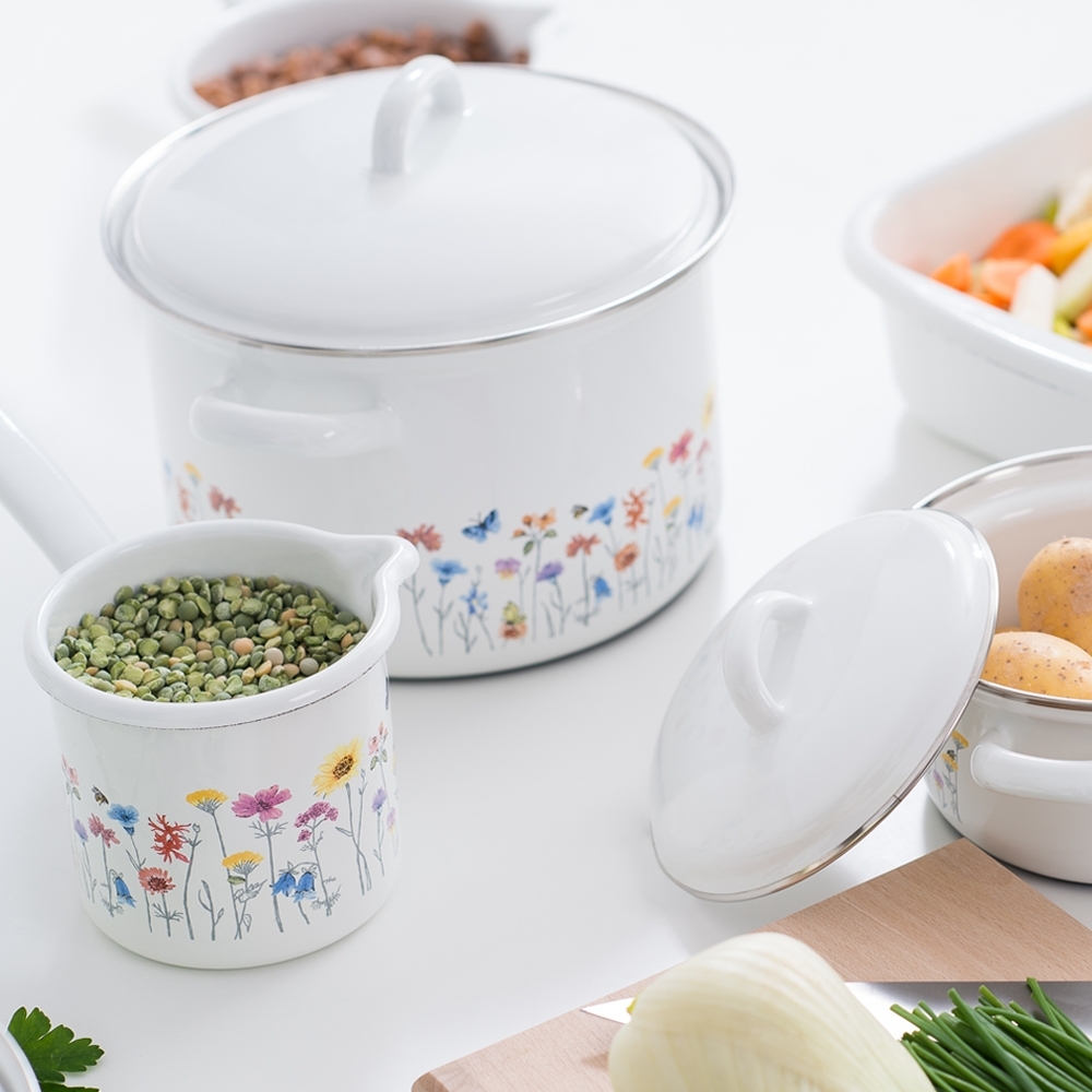 Riess Sonderdekor - FLORA - Kasserolle mit Deckel Riess Sonderdekor - FLORA - Kasserolle mit Deckel