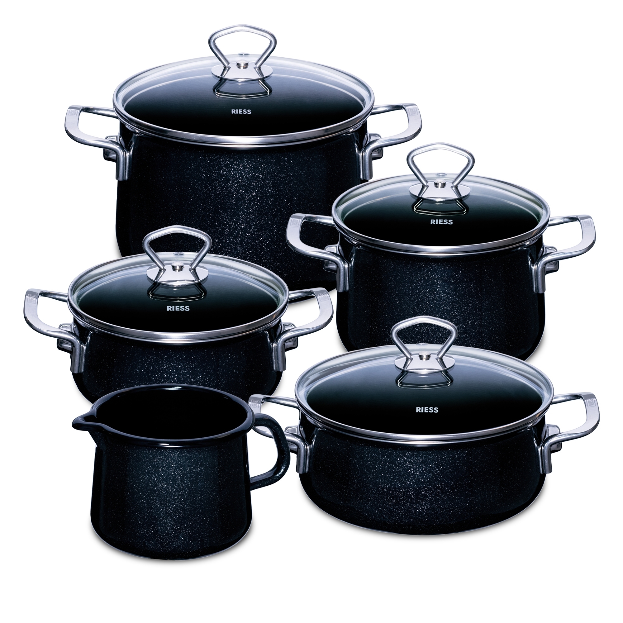 Riess NOUVELLE - Black Magic - Familien-Set 5-tlg Riess NOUVELLE - Black Magic - Familien-Set 5-tlg