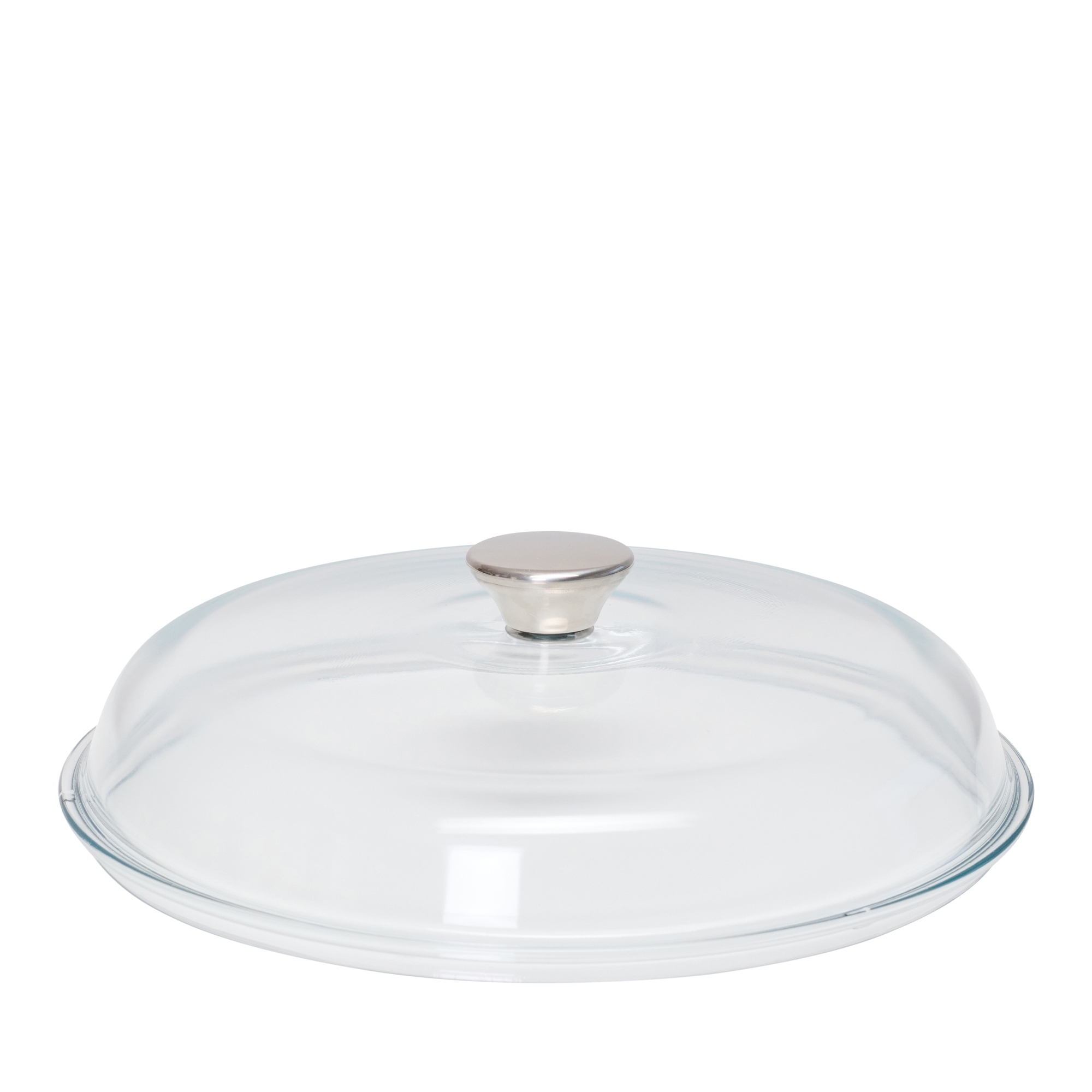 Riess - Glasdeckel hoch mit Edelstahlknopf, 28 cm