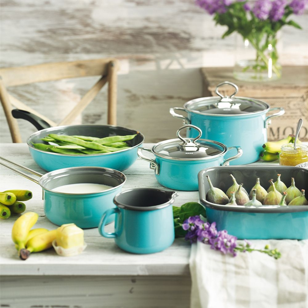 Riess NOUVELLE - Crystal Blue - Casserole with glass lid Riess NOUVELLE - Crystal Blue - Casserole with glass lid