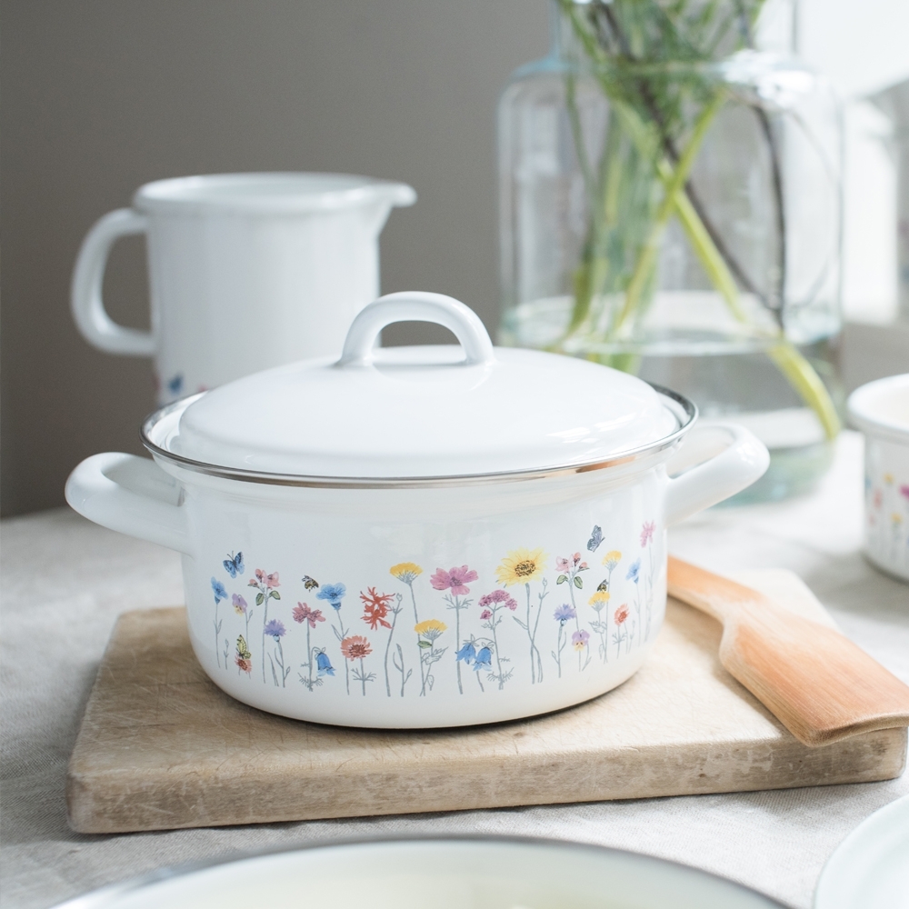 Riess Sonderdekor - FLORA - Kasserolle mit Deckel Riess Sonderdekor - FLORA - Kasserolle mit Deckel