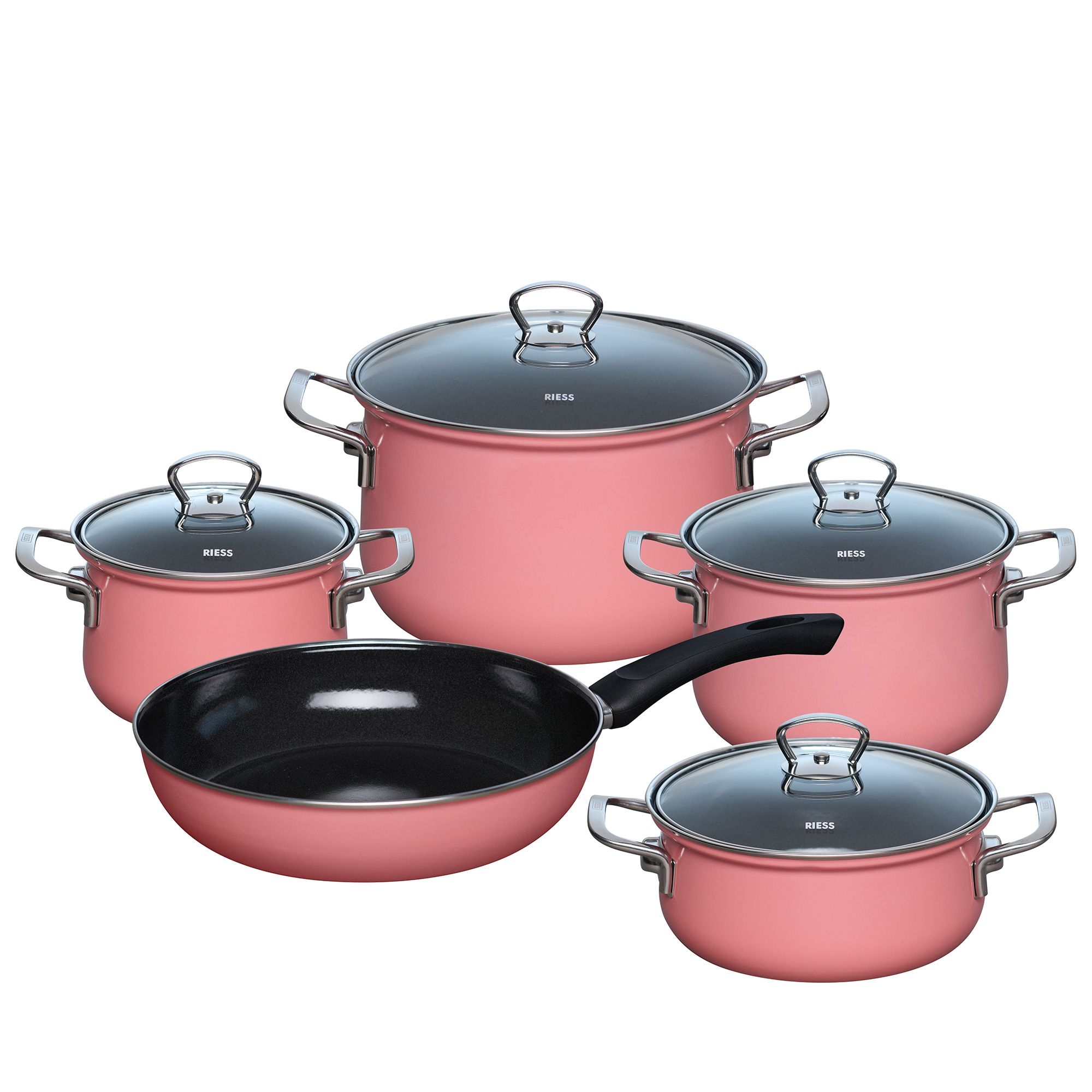 Riess NOUVELLE - Pink- Geschirr-Set 5-tlg.