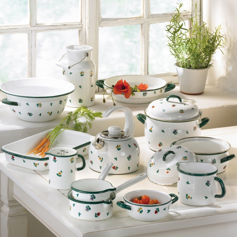 Riess COUNTRY - Gmundner scattered flowers - Beaked pot