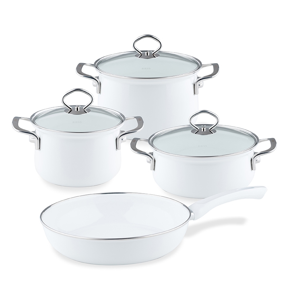 Riess NOUVELLE - Arctic white - Casserole with glass lid