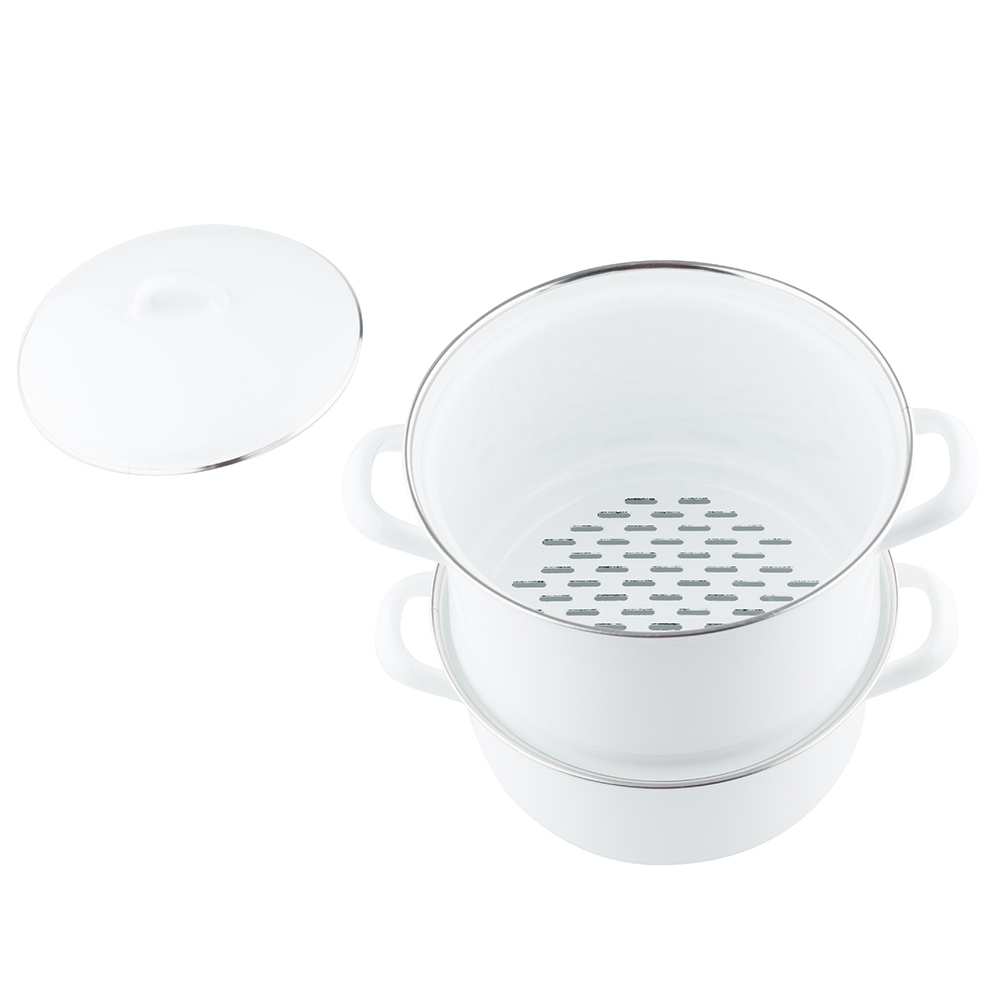 Riess CLASSIC - Weiss - Kartoffelkocher mit Deckel