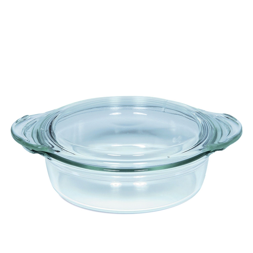 Riess/SIMAX - FASHION GLAS - Schüssel Flach mit Deckel 2,5 Liter
