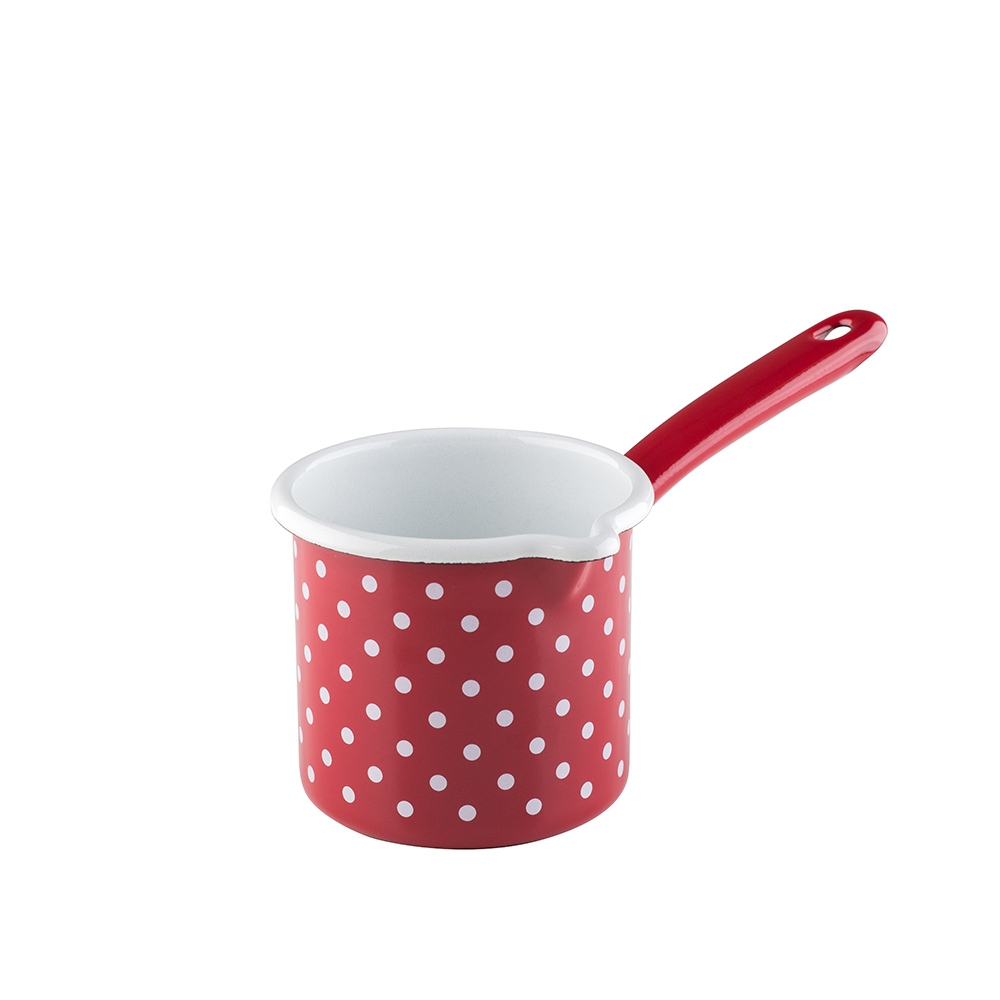 Riess COUNTRY - Polka-dot red - Milk pan with long handle