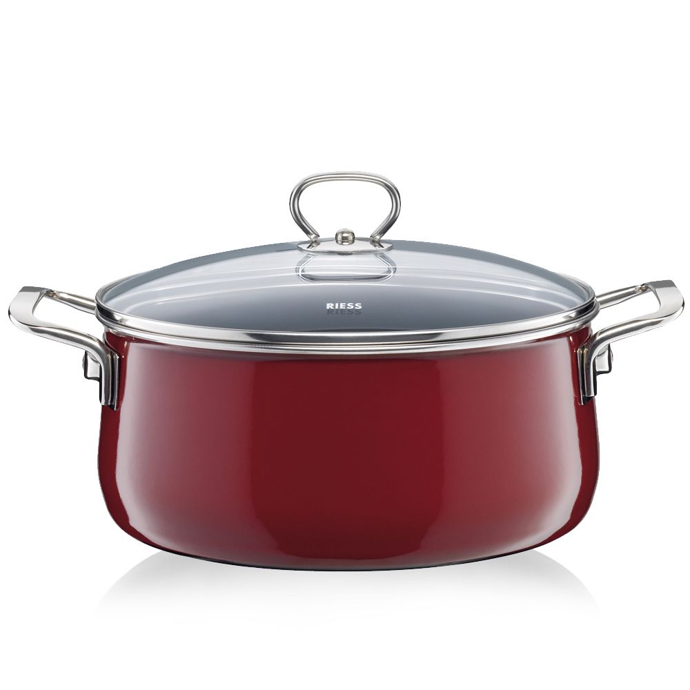 Riess NOUVELLE - Rosso EXTRASTARK - Kasserolle mit Glasdeckel