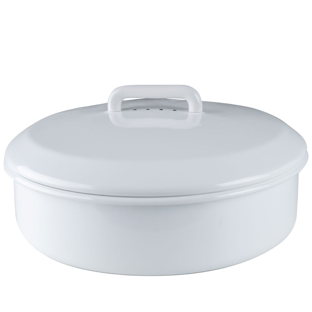 Riess CLASSIC - White - Round Bread Box with Lid