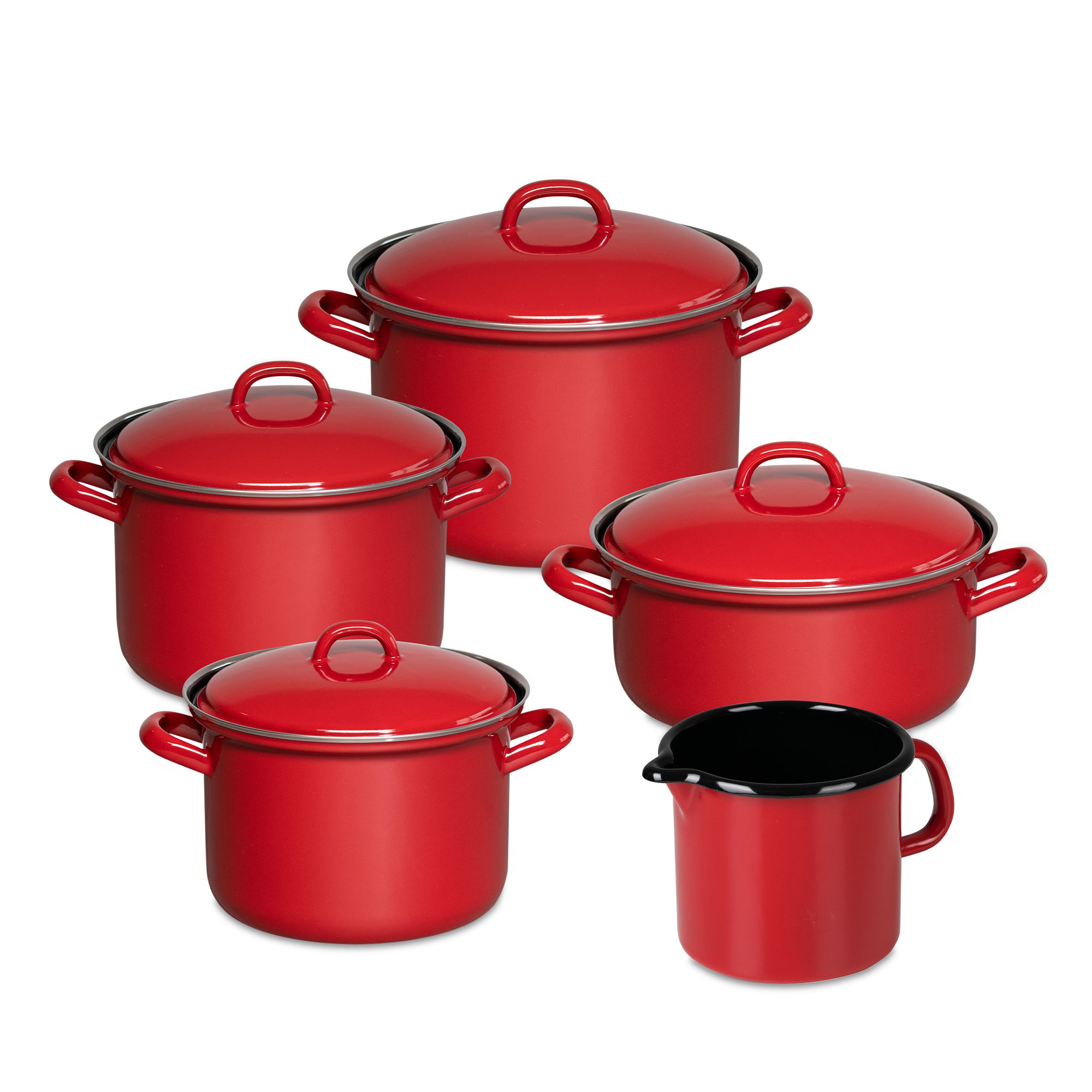 Riess CLASSIC - Color Red - pot set 5 pieces