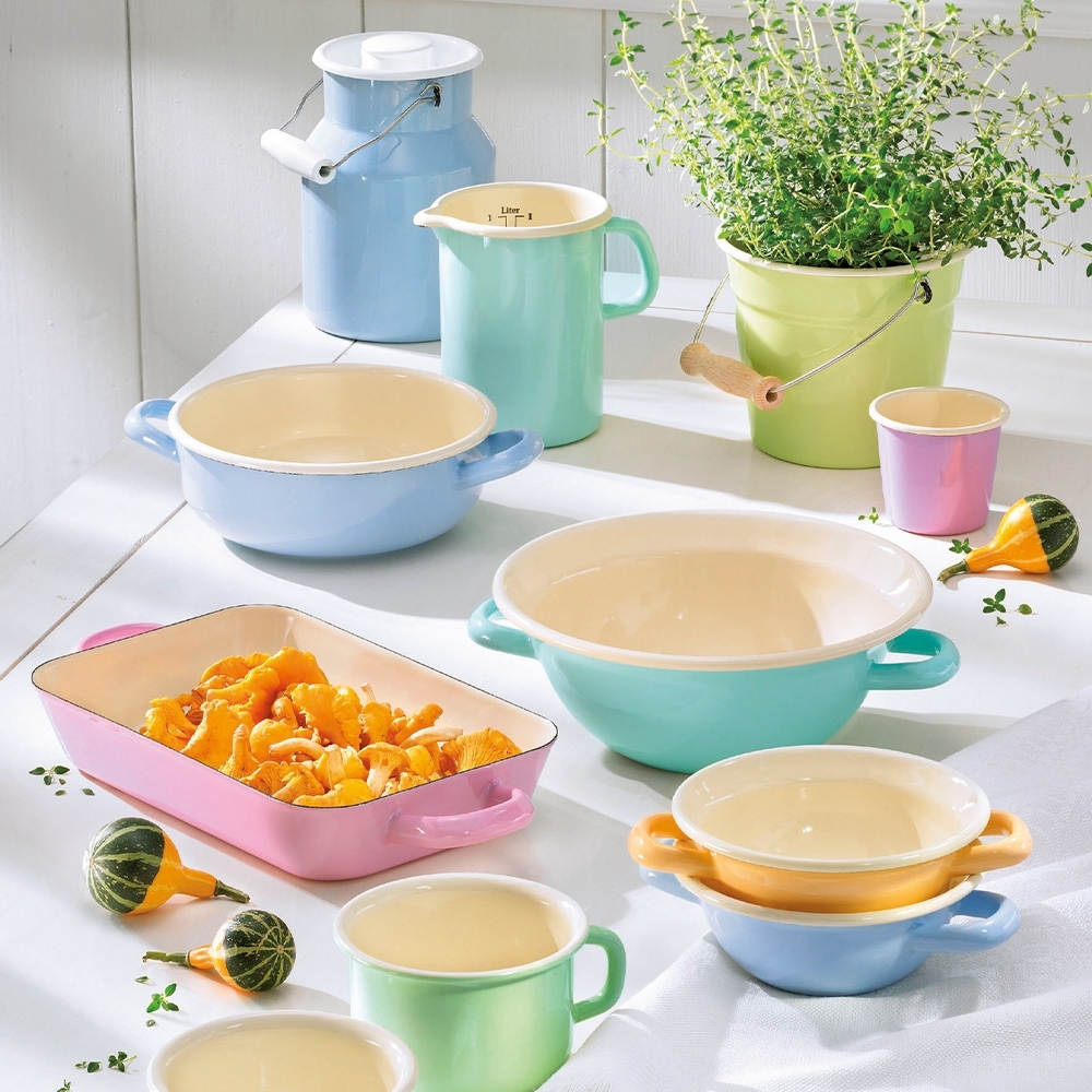 Riess CLASSIC - Bunt/Pastell - Milchkanne mit Deckel