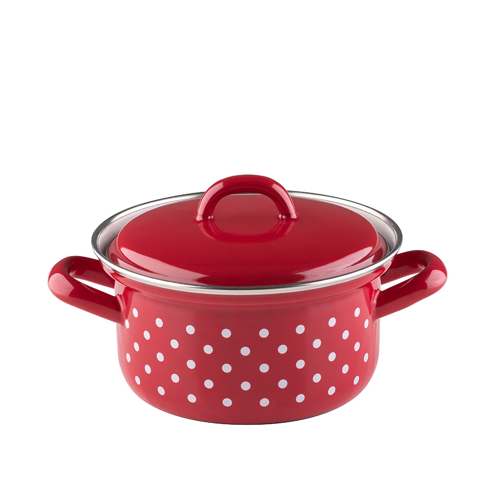 Riess COUNTRY - Polka-dot red - Casserole with lid