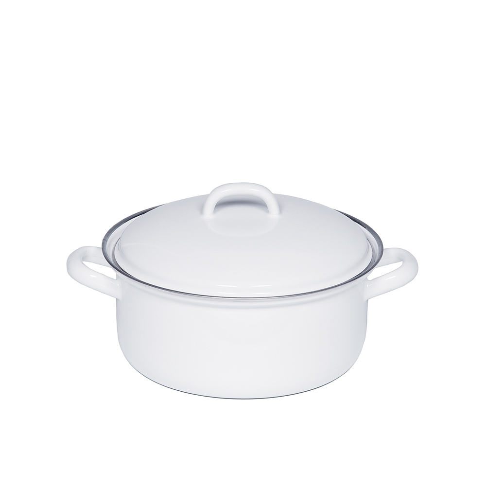 Riess CLASSIC - Weiss - Kasserolle mit Deckel