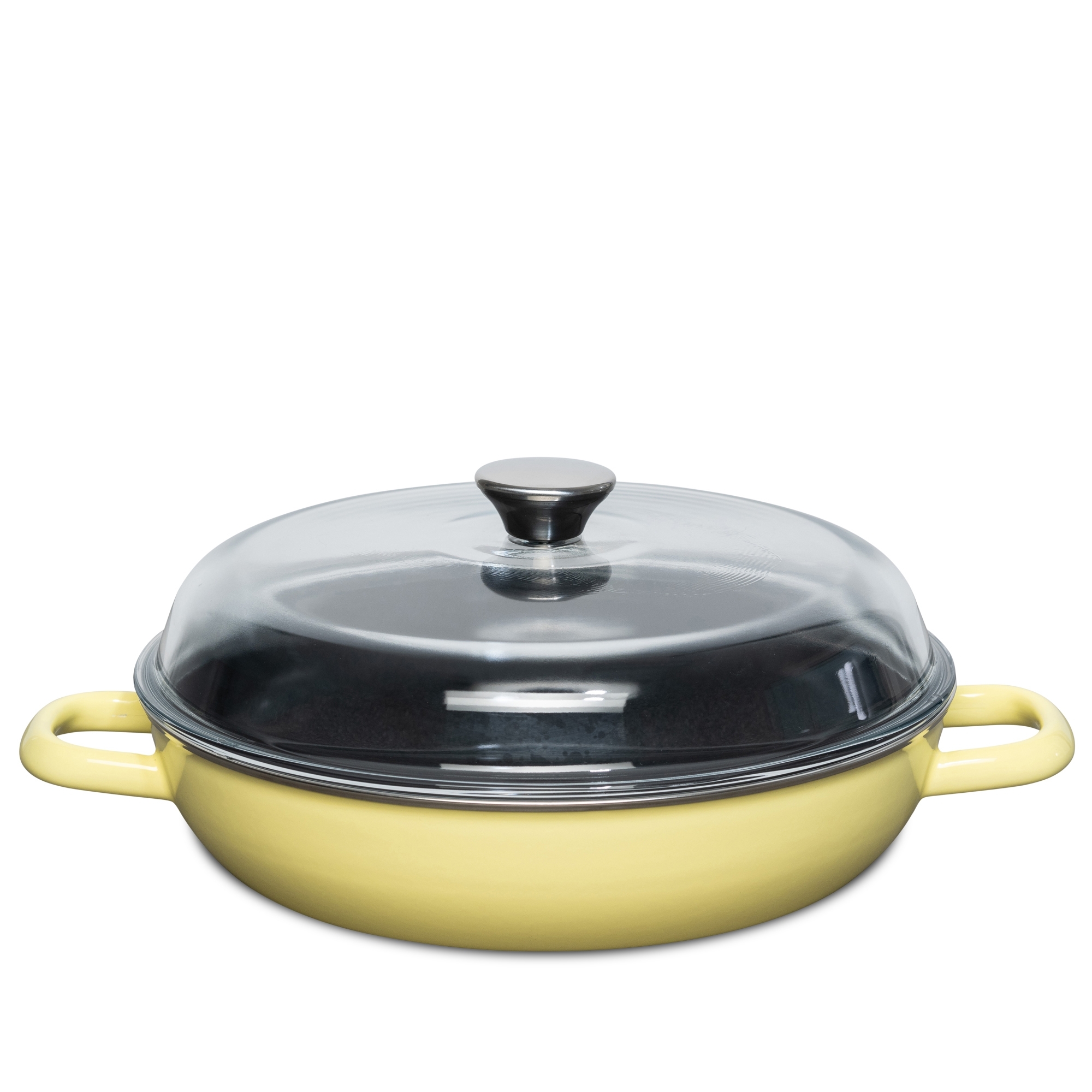 Riess - CLASSIC - Schmorpfanne mit Glasdeckel 28cm - Lemon
