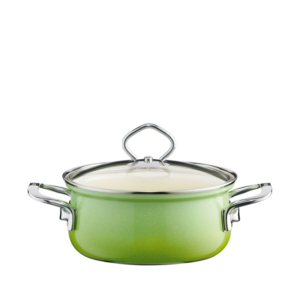 Riess NOUVELLE - Smaragd - Kasserolle mit Glasdeckel