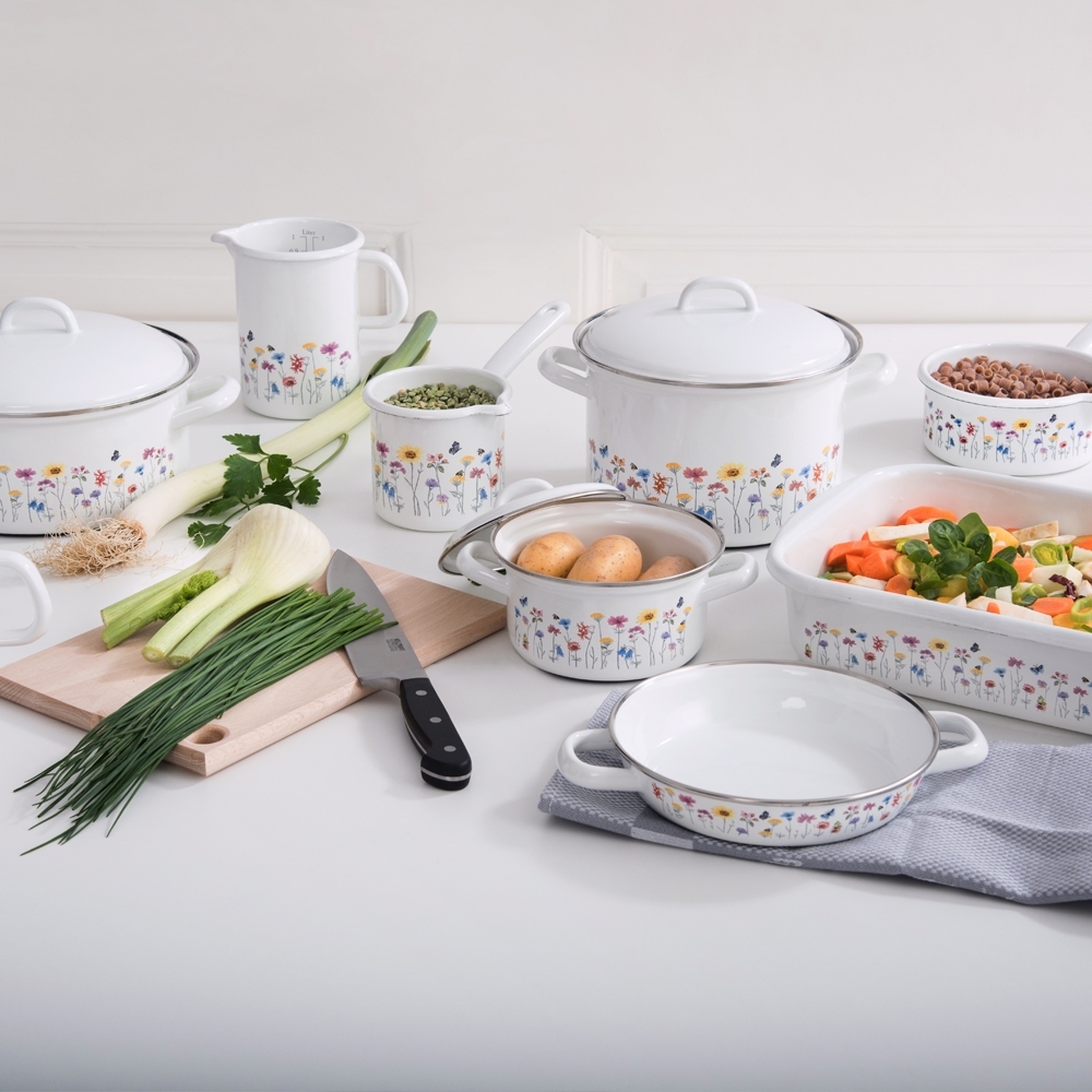 Riess Sonderdekor - FLORA - Kasserolle mit Deckel Riess Sonderdekor - FLORA - Kasserolle mit Deckel