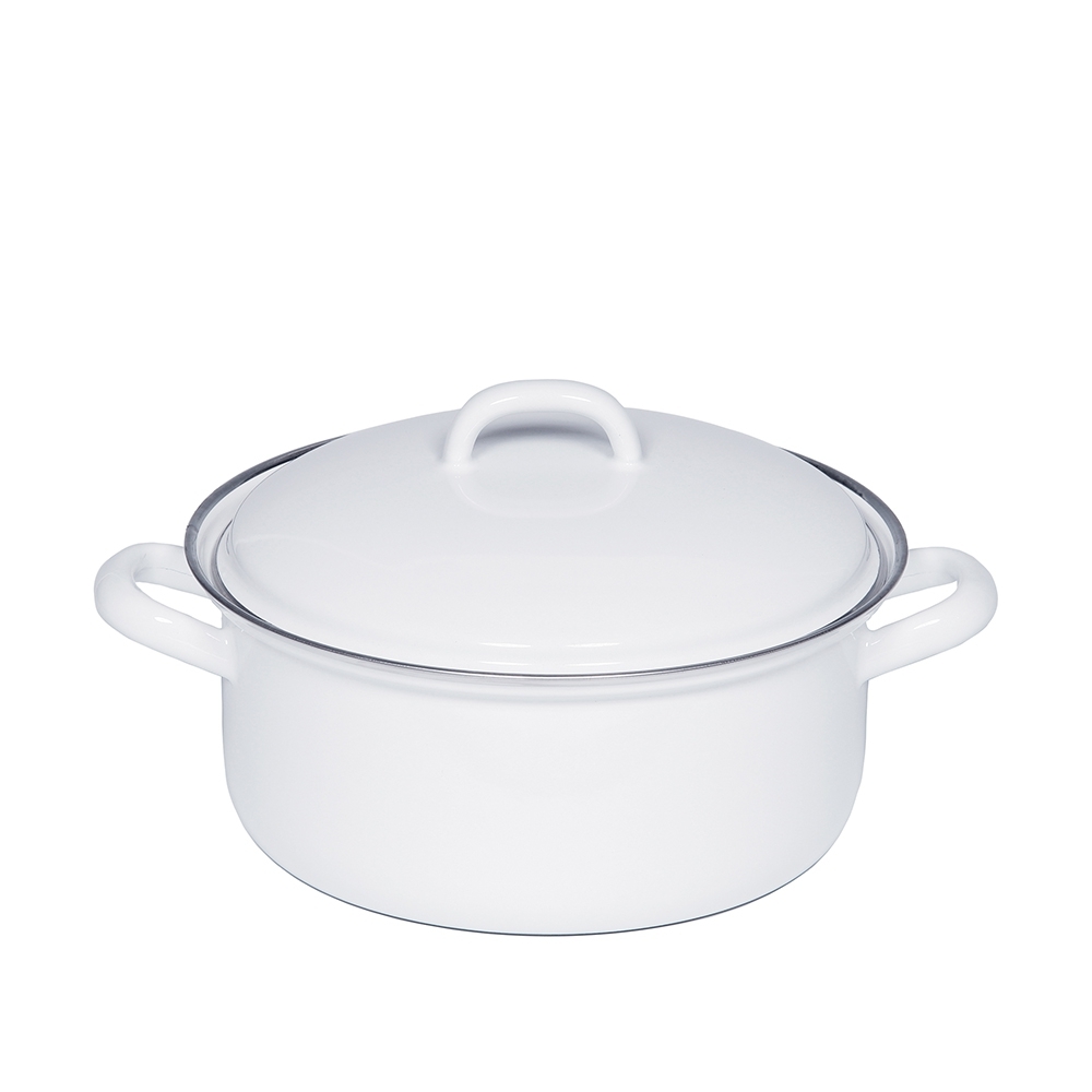Riess CLASSIC - Weiss - Kasserolle mit Deckel