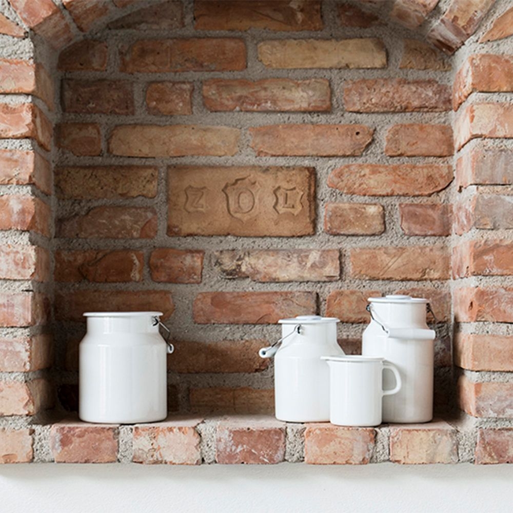Riess CLASSIC - Weiss - Milchkanne mit Deckel