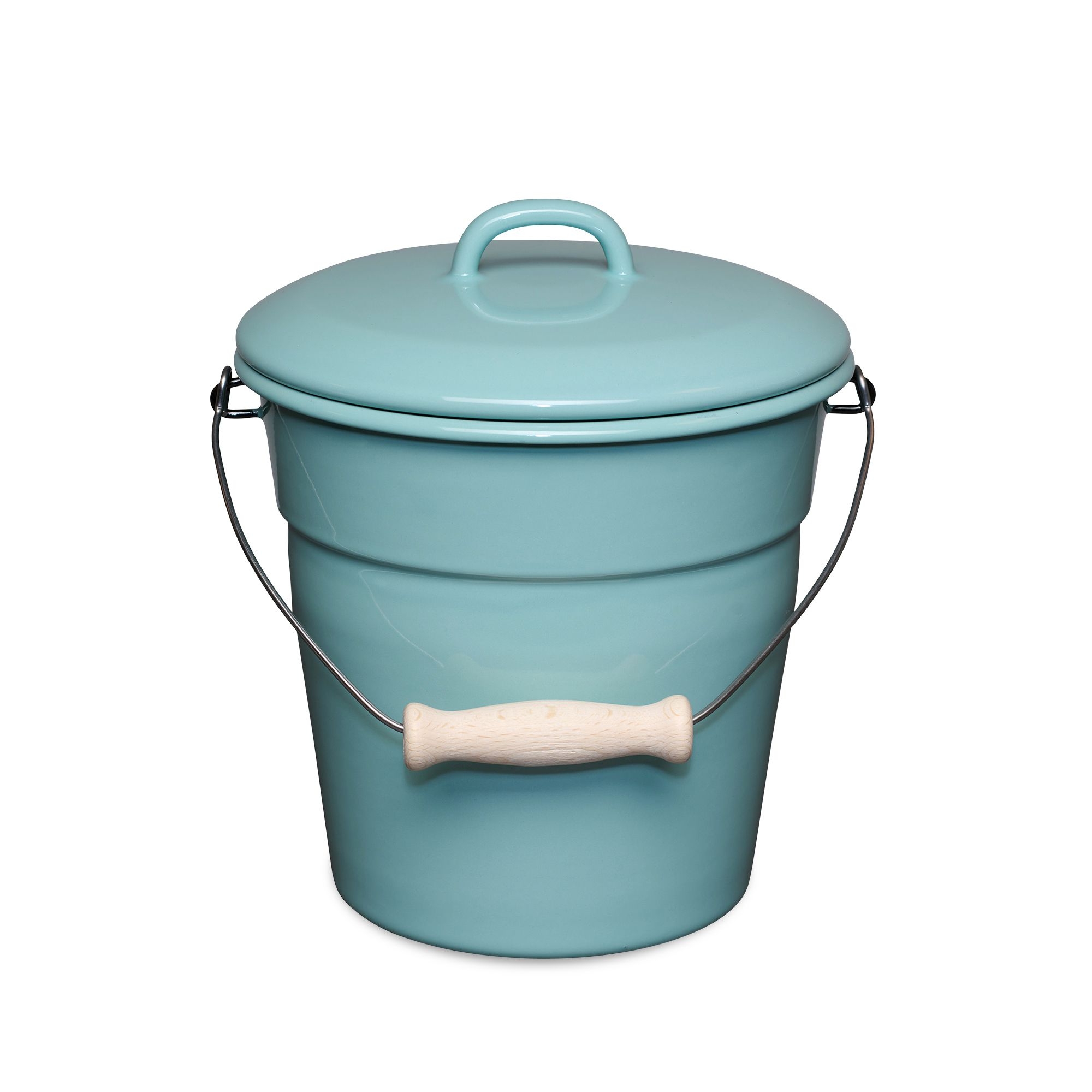 Riess CLASSIC - Allzweckeimer mit Deckel 20 cm Nature Green Light