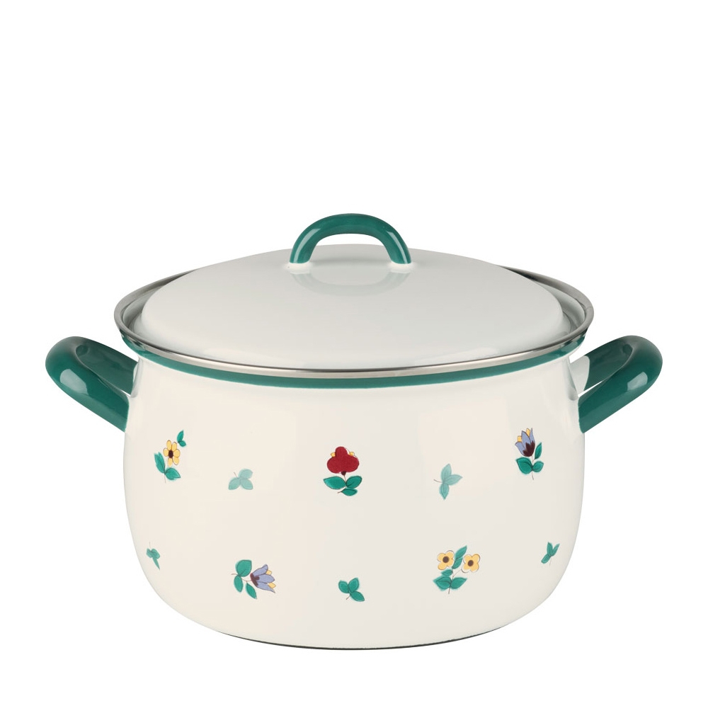 Riess COUNTRY - Gmundner scattered flowers - Meat Pot with Lid