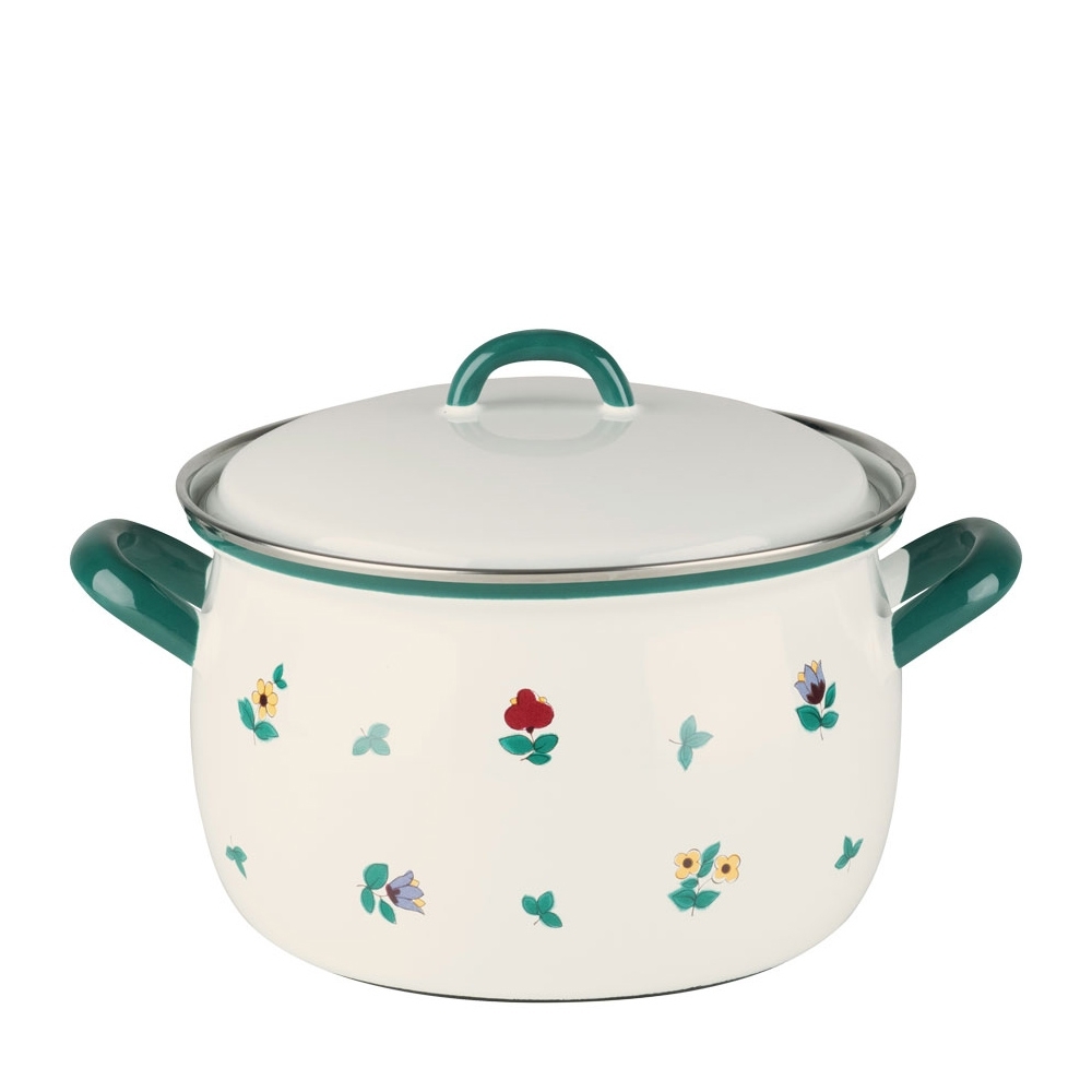 Riess COUNTRY - Gmundner scattered flowers - Meat Pot with Lid Riess COUNTRY - Gmundner scattered flowers - Meat Pot with Lid