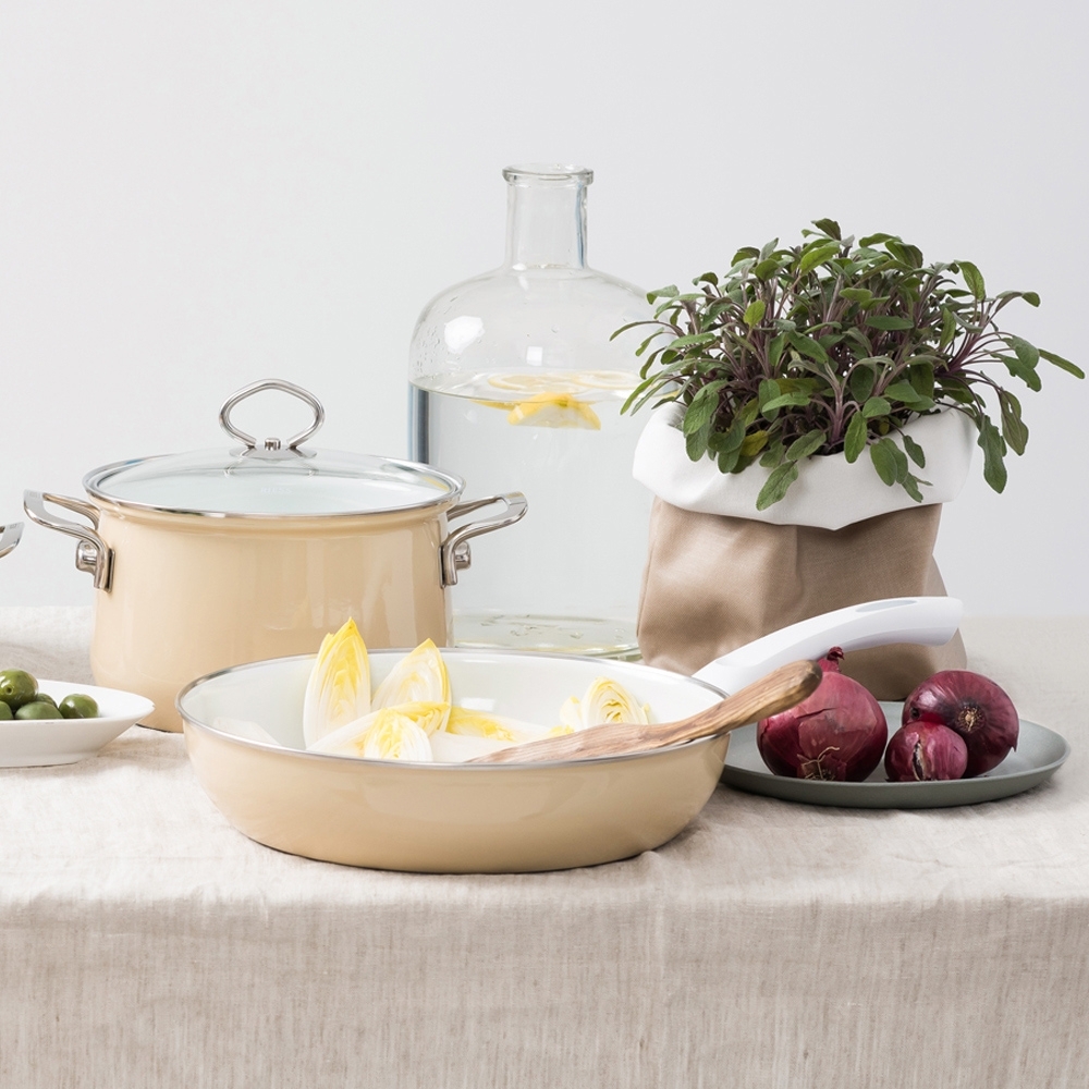 Riess NOUVELLE - Cappuccino - Enamel pan