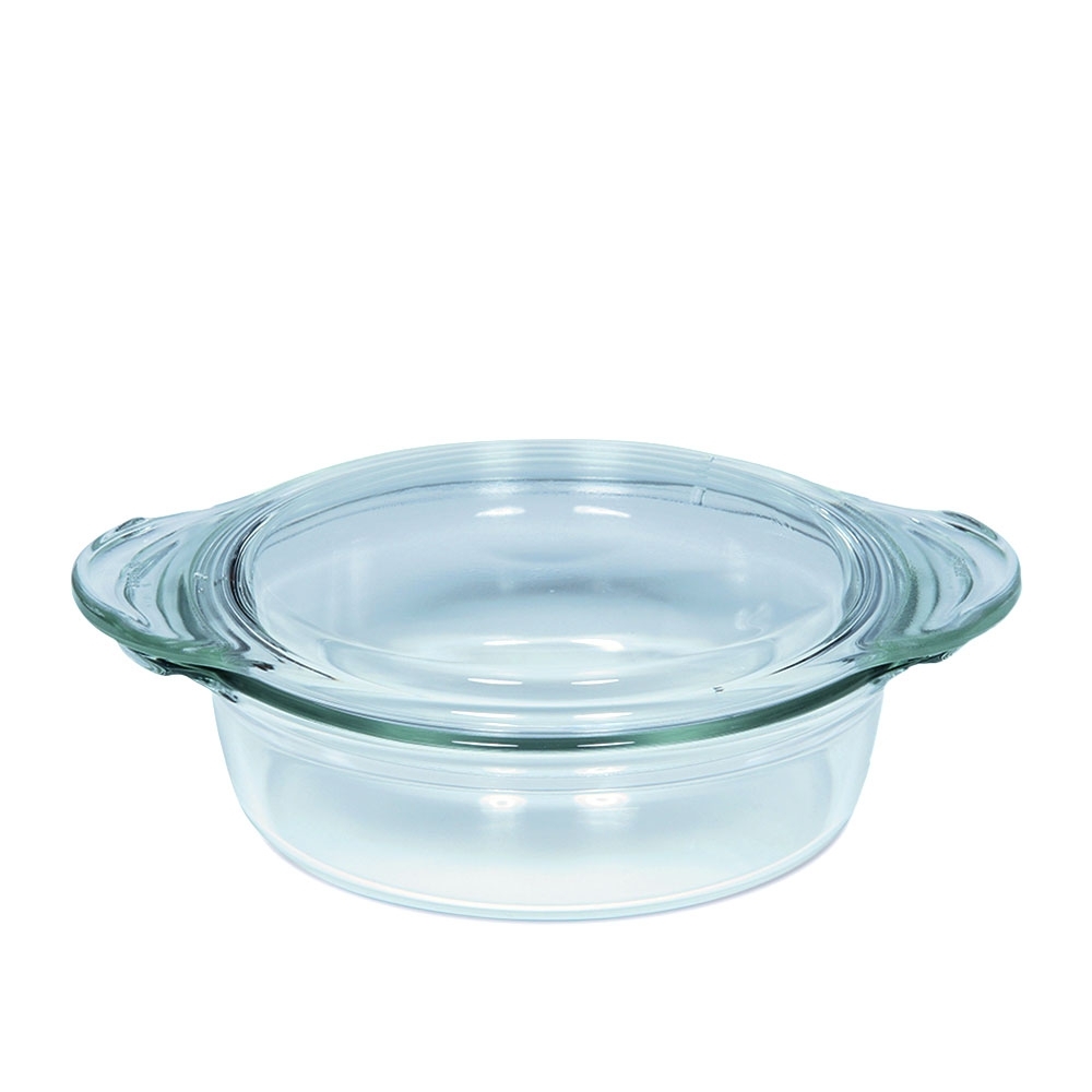 Riess/SIMAX - FASHION GLAS - Schüssel Flach mit Deckel 2,0 Liter