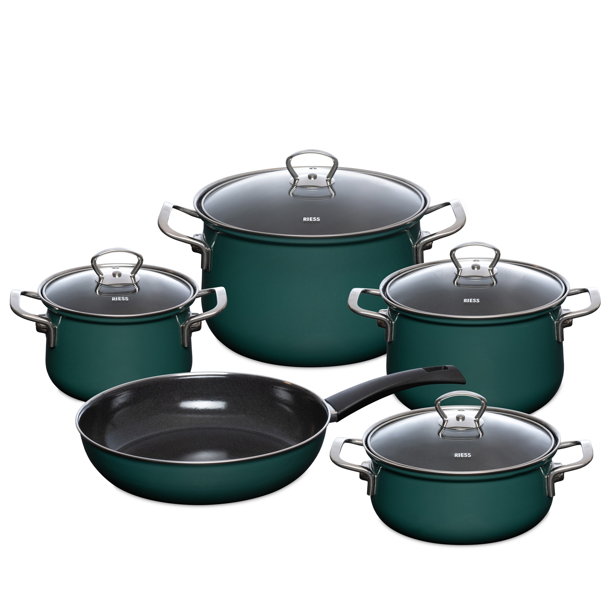 Riess NOUVELLE - Teal- Geschirr-Set 5-tlg.